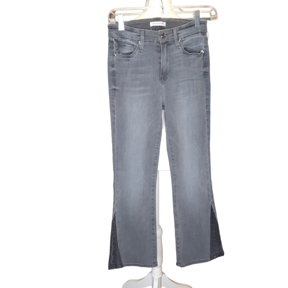 Good American Jeans. Gray, Size 26, 8" finished cuff.